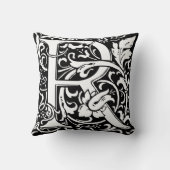 手紙R中世モノグラムアールヌーボー クッション (裏面)