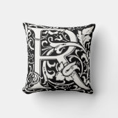 手紙R中世モノグラムアールヌーボー クッション (正面)
