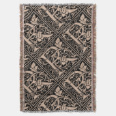 手紙R中世モノグラムアールヌーボー スローブランケット (正面縦)