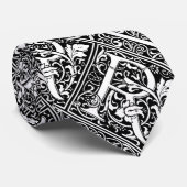 手紙R中世モノグラムアールヌーボー ネクタイ (ロール)