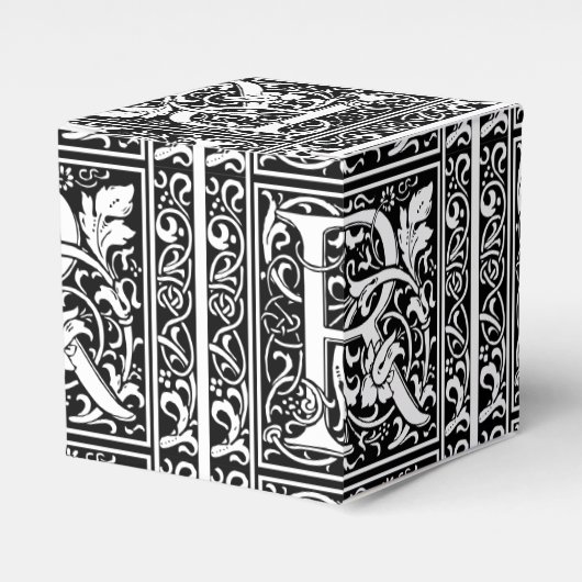 手紙R中世モノグラムアールヌーボー フェイバーボックス (正面サイド)