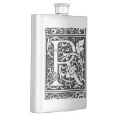 手紙R中世モノグラムアールヌーボー フラスク (右)