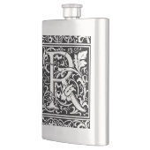 手紙R中世モノグラムアールヌーボー フラスク (左)