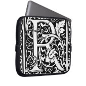 手紙R中世モノグラムアールヌーボー ラップトップスリーブ (正面右)