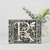 手紙R中世モノグラムアールヌーボー 招待状 (スタンド正面)