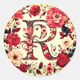 手紙R封筒ステッカー ラウンドシール