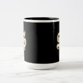 手紙Sのモノグラムのマグ ツートーンマグカップ (中央)