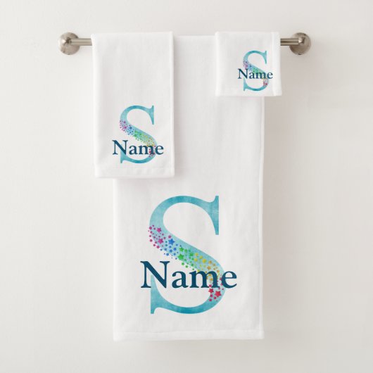 手紙Sモノグラムイニシャルバスギフトセット バスタオルセット (インサイチュ)