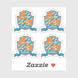 手紙S名前をカスタムするサミュエル・ウルフ犬の騎士団のクレスト シール