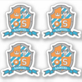 手紙S名前をカスタムするサミュエル・ウルフ犬の騎士団のクレスト シール (正面)