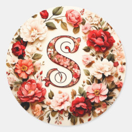 手紙S封筒ステッカー ラウンドシール