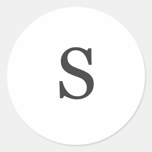 「手紙S」 ラウンドシール (正面)