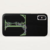 手紙Tモノグラムラベンダーユーカリ Case-Mate iPhoneケース (裏面(横))