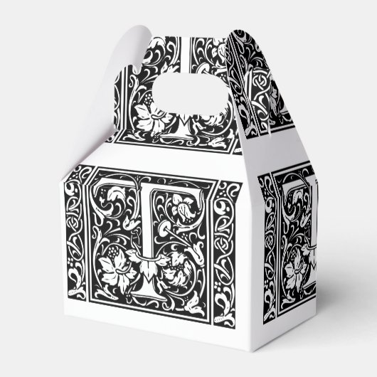 手紙T中世モノグラムアールヌーボー フェイバーボックス (正面サイド)