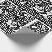 手紙T中世モノグラムアールヌーボー ラッピングペーパー (角)