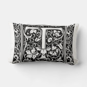 手紙T中世モノグラムアールヌーボー ランバークッション (裏面)