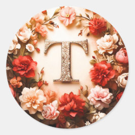 手紙T封筒ステッカー ラウンドシール