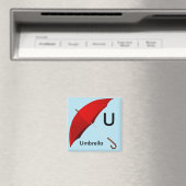 手紙Uは傘の子供のマグネット用 マグネット (インサイチュ (食洗機))