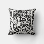 手紙U中世モノグラムアールヌーボー クッション (裏面)