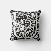 手紙U中世モノグラムアールヌーボー クッション (正面)