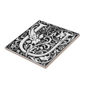 手紙U中世モノグラムアールヌーボー タイル (側面)