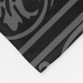 手紙U中世モノグラムアールヌーボー フリースブランケット (角)