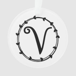 手紙Vパーソナライズされたクリスマス飾り オーナメント