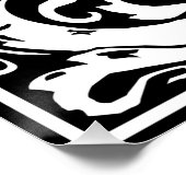 手紙V中世モノグラムアールヌーボー ポスター (コーナー)