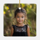 手紙wモノグラムエレガントクリスマス飾り セラミックオーナメント (裏面)