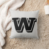 手紙wモノグラム枕 クッション (ブランケット)