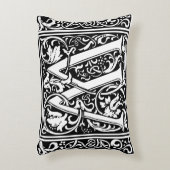 手紙W中世モノグラムアールヌーボー アクセントクッション (正面(垂直))