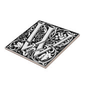 手紙W中世モノグラムアールヌーボー タイル (側面)