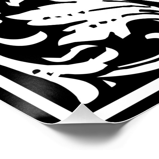 手紙W中世モノグラムアールヌーボー ポスター (コーナー)