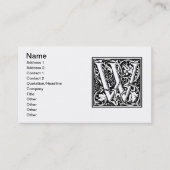 手紙W中世モノグラムアールヌーボー 名刺 (正面)