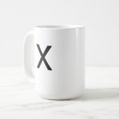 手紙Xのマグ コーヒーマグカップ (正面左)