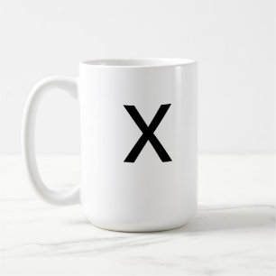 手紙Xのマグ コーヒーマグカップ