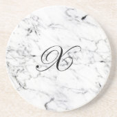 手紙Xのモノグラムの大理石の質 コースター (正面)