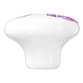 手紙Xモノグラムハートと花のプルノブ セラミックノブ (側面)