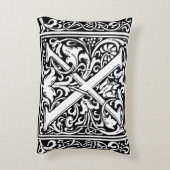 手紙X中世モノグラムアールヌーボー アクセントクッション (裏面(縦))