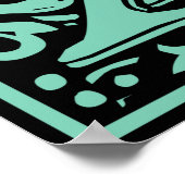 手紙X中世モノグラムアールヌーボー ポスター (角)