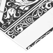 手紙Y中世モノグラムアールヌーボー ショートテーブルランナー (コーナー)