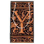 手紙Y中世モノグラムアールヌーボー スモールペーパーバッグ (正面)