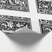 手紙Y中世モノグラムアールヌーボー ラッピングペーパー (角)