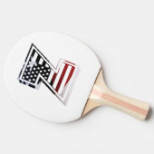 手紙Zモノグラム愛国心 卓球ラケット (横)