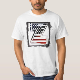 手紙Zモノグラム愛国心 Tシャツ