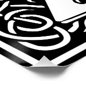 手紙Z中世モノグラムアールヌーボー ポスター (コーナー)