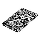 手紙Z中世モノグラムアールヌーボー マグネット (左側)