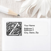 手紙Z中世モノグラムアールヌーボー ラベル (インサイチュ)