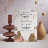 手素朴スケッチ引っ越し祝いパーティーパーティー 招待状