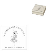 手素朴パーソナライズされたフローラ ラバースタンプ (押印)